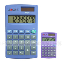 8 chiffres Calculatrice de poche à double alimentation avec différentes couleurs en option (LC332B)